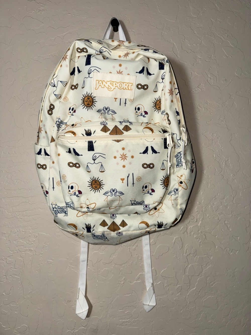 JanSport Superbreak Plus backpack Mystic Futures pattern celestial witchy